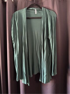 Azules Deep Green Open-Front Cardigan